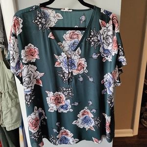 Maurices Green Short sleeve dress top